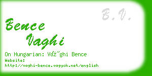 bence vaghi business card